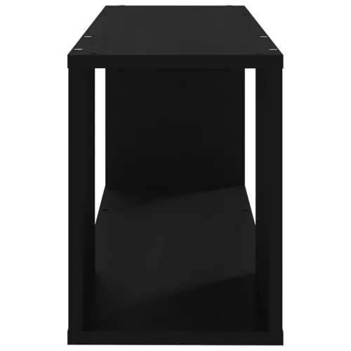  fekete szerelt fa TV-szekrény 80 x 24 x 32 cm