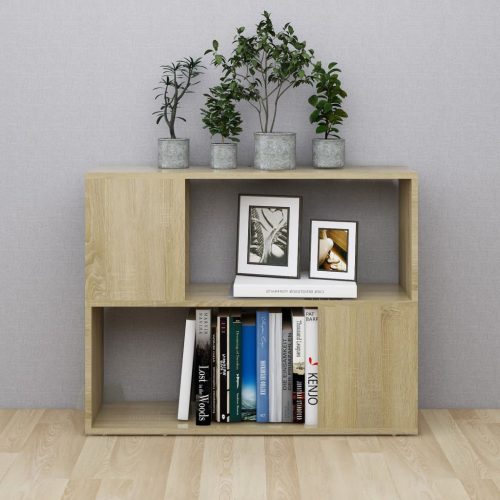  sonoma-tölgyszínű szerelt fa TV-szekrény 80 x 24 x 63 cm