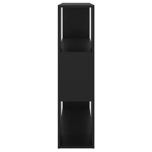  fekete szerelt fa térelválasztó könyvszekrény 100 x 24 x 94 cm