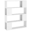  fehér szerelt fa térelválasztó könyvszekrény 100 x 24 x 124 cm