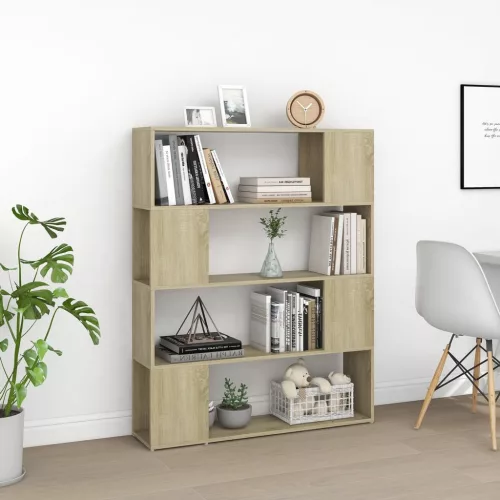  sonoma tölgy színű térelválasztó könyvszekrény 100x24x124 cm