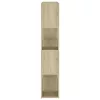  sonoma tölgy színű térelválasztó könyvszekrény 100x24x124 cm