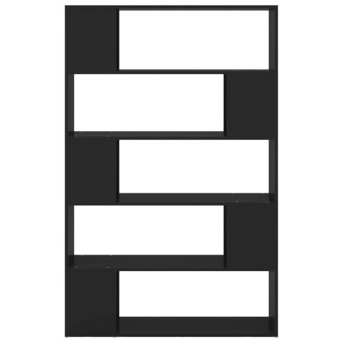  fekete szerelt fa térelválasztó könyvszekrény 100 x 24 x 155 cm