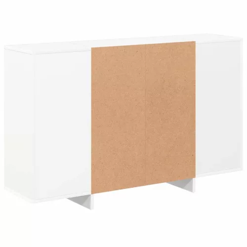  fehér szerelt fa tálalószekrény 120 x 30 x 75 cm