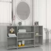  betonszürke szerelt fa tálalószekrény 120x30x75 cm