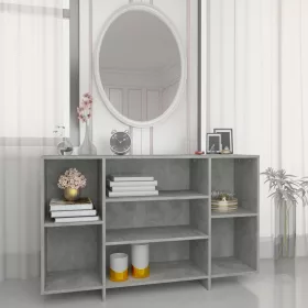  betonszürke szerelt fa tálalószekrény 120x30x75 cm