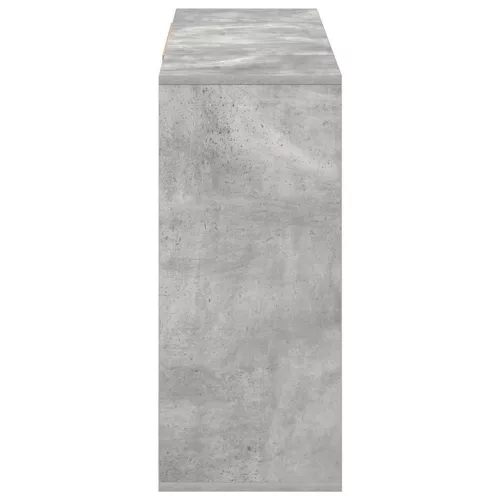  betonszürke szerelt fa tálalószekrény 120x30x75 cm