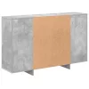  betonszürke szerelt fa tálalószekrény 120x30x75 cm