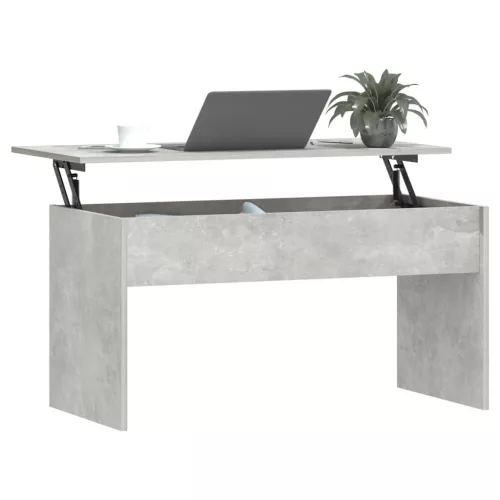  betonszürke szerelt fa dohányzóasztal 102 x 50,5 x 52,5 cm