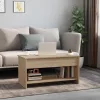  sonoma tölgy színű szerelt fa dohányzóasztal 102x50x52,5 cm