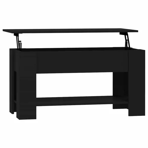  fekete szerelt fa dohányzóasztal 101 x 49 x 52 cm