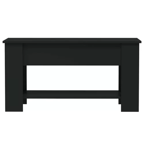  fekete szerelt fa dohányzóasztal 101 x 49 x 52 cm