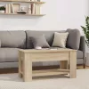  sonoma tölgy színű szerelt fa dohányzóasztal 101 x 49 x 52 cm
