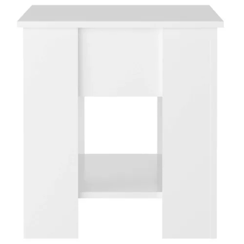  magasfényű fehér szerelt fa dohányzóasztal 101 x 49 x 52 cm