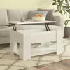  magasfényű fehér szerelt fa dohányzóasztal 79x49x41 cm