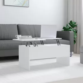  fehér szerelt fa dohányzóasztal 102 x 50,5 x 46,5 cm