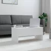  fehér szerelt fa dohányzóasztal 102 x 50,5 x 46,5 cm