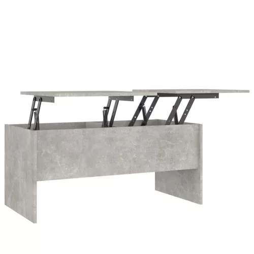  betonszürke szerelt fa dohányzóasztal 102 x 50,5 x 46,5 cm