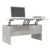  betonszürke szerelt fa dohányzóasztal 102 x 50,5 x 46,5 cm