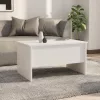  fehér szerelt fa dohányzóasztal 80 x 50 x 42,5 cm