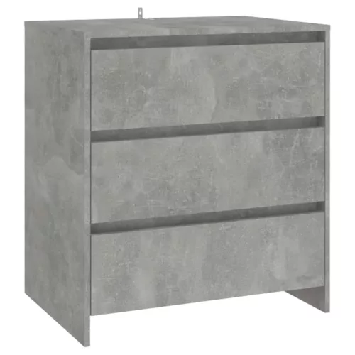  betonszürke szerelt fa tálalószekrény 70x41x75 cm