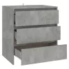 betonszürke szerelt fa tálalószekrény 70x41x75 cm