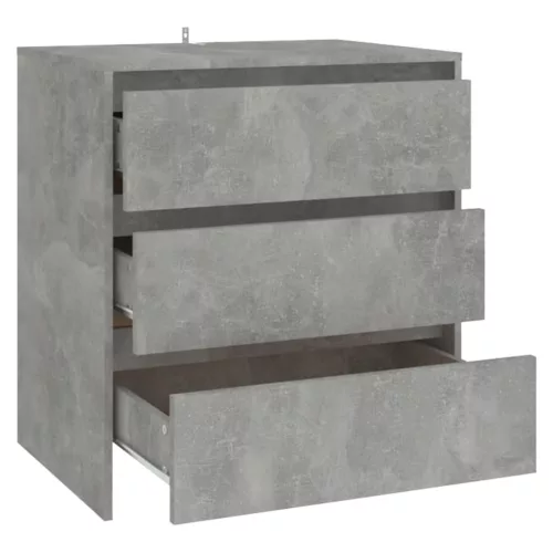  betonszürke szerelt fa tálalószekrény 70x41x75 cm