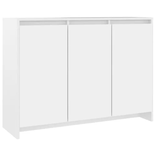  fehér szerelt fa tálalószekrény 102 x 33 x 75 cm