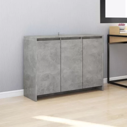  betonszürke szerelt fa tálalószekrény 102 x 33 x 75 cm