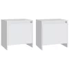  2 db fehér szerelt fa éjjeliszekrény 45x34x44,5 cm