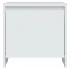  2 db fehér szerelt fa éjjeliszekrény 45x34x44,5 cm