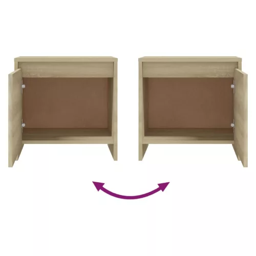  sonoma tölgy színű szerelt fa éjjeliszekrény 45x34x44,5 cm