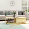  tömör fenyőfa dohányzóasztal 110 x 50 x 33,5 cm