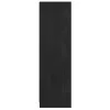  fekete tömör fenyőfa könyvszekrény/térelválasztó 36x33x110 cm