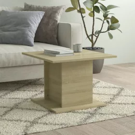    sonoma tölgy színű szerelt fa dohányzóasztal 55,5x55,5x40 cm