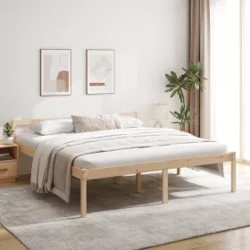    Super King Size tömör fenyőfa ágy időseknek 180 x 200 cm