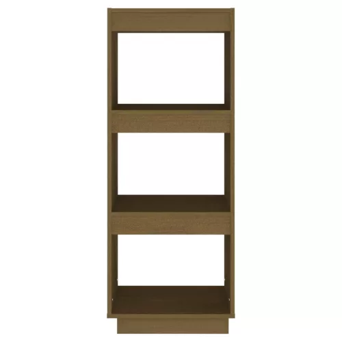  mézbarna tömör fenyőfa könyvszekrény/térelválasztó