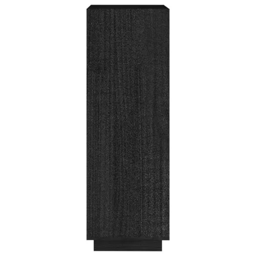  fekete tömör fenyőfa könyvszekrény/térelválasztó 40x35x103 cm