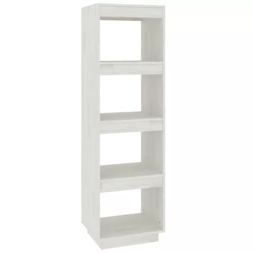  fehér tömör fenyőfa könyvszekrény/térelválasztó 40x35x135 cm