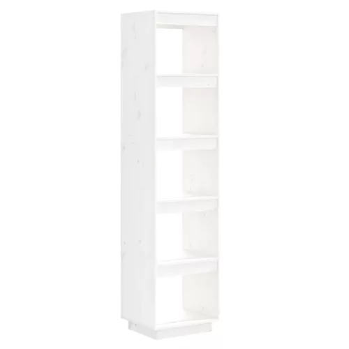  fehér tömör fenyőfa könyvszekrény/térelválasztó 40x35x167 cm