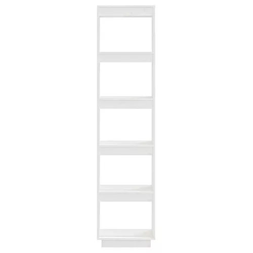  fehér tömör fenyőfa könyvszekrény/térelválasztó 40x35x167 cm