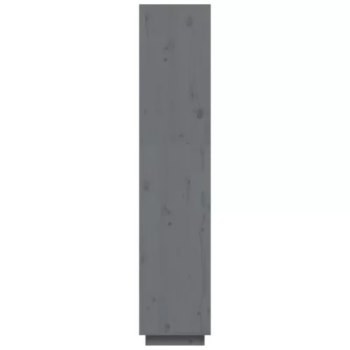  szürke tömör fenyőfa könyvszekrény/térelválasztó 40x35x167 cm