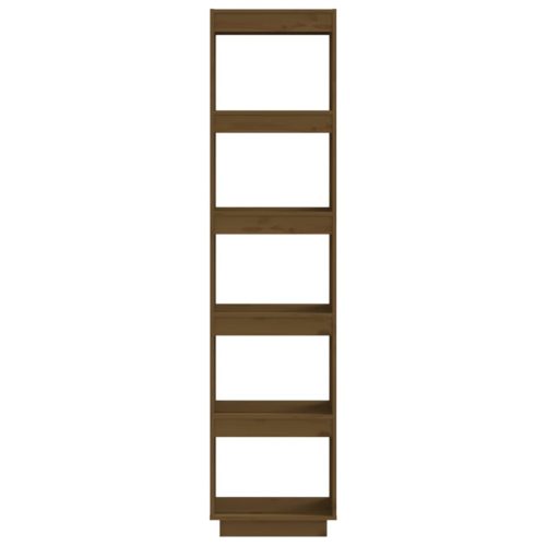  mézbarna tömör fenyőfa könyvszekrény/térelválasztó 40x35x167 cm