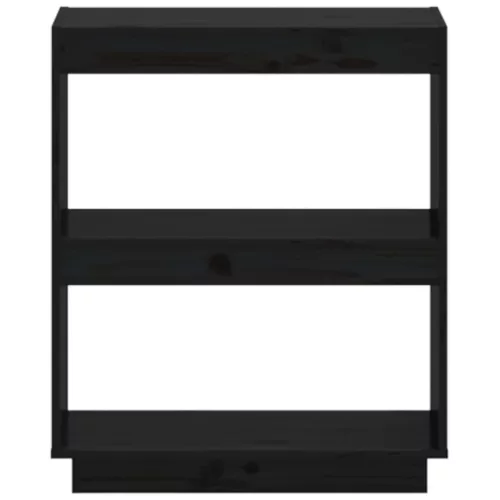  fekete tömör fenyőfa könyvszekrény 60 x 35 x 71 cm