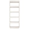  fehér tömör fenyőfa könyvszekrény/térelválasztó 60x35x167 cm