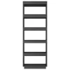  szürke tömör fenyőfa könyvszekrény/térelválasztó 60x35x167 cm