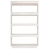  fehér tömör fenyőfa könyvszekrény/térelválasztó 80x35x135 cm 