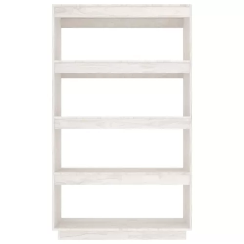  fehér tömör fenyőfa könyvszekrény/térelválasztó 80x35x135 cm 