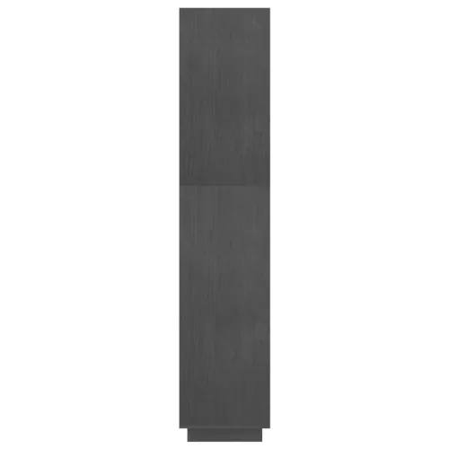  szürke tömör fenyőfa könyvszekrény/térelválasztó 80x35x167 cm