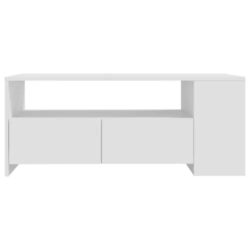  fehér szerelt fa dohányzóasztal 102 x 55 x 42 cm